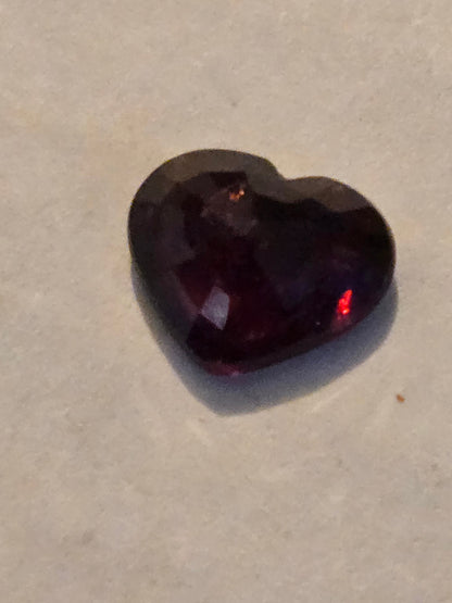 Spessartine garnet heart facet
