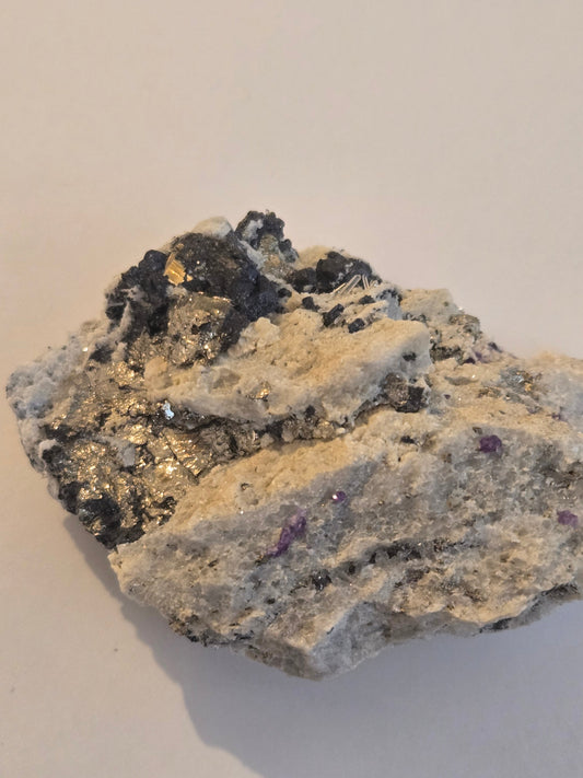 Sphalerite pyrite fluorite quartz specimen