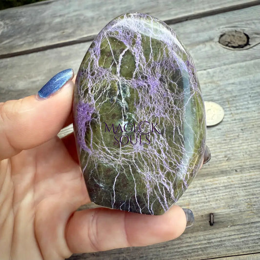 Stichtite with Serpentine Atlantisite Freeform – Barberton, South Africa