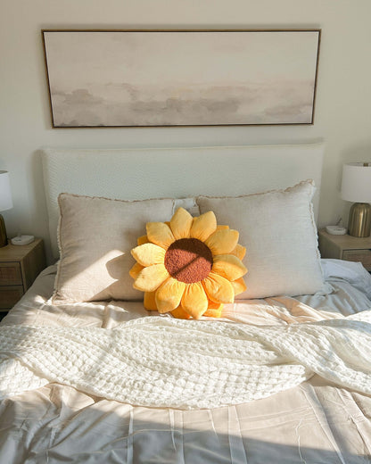 Sunflower Pillow - Golden Yellow