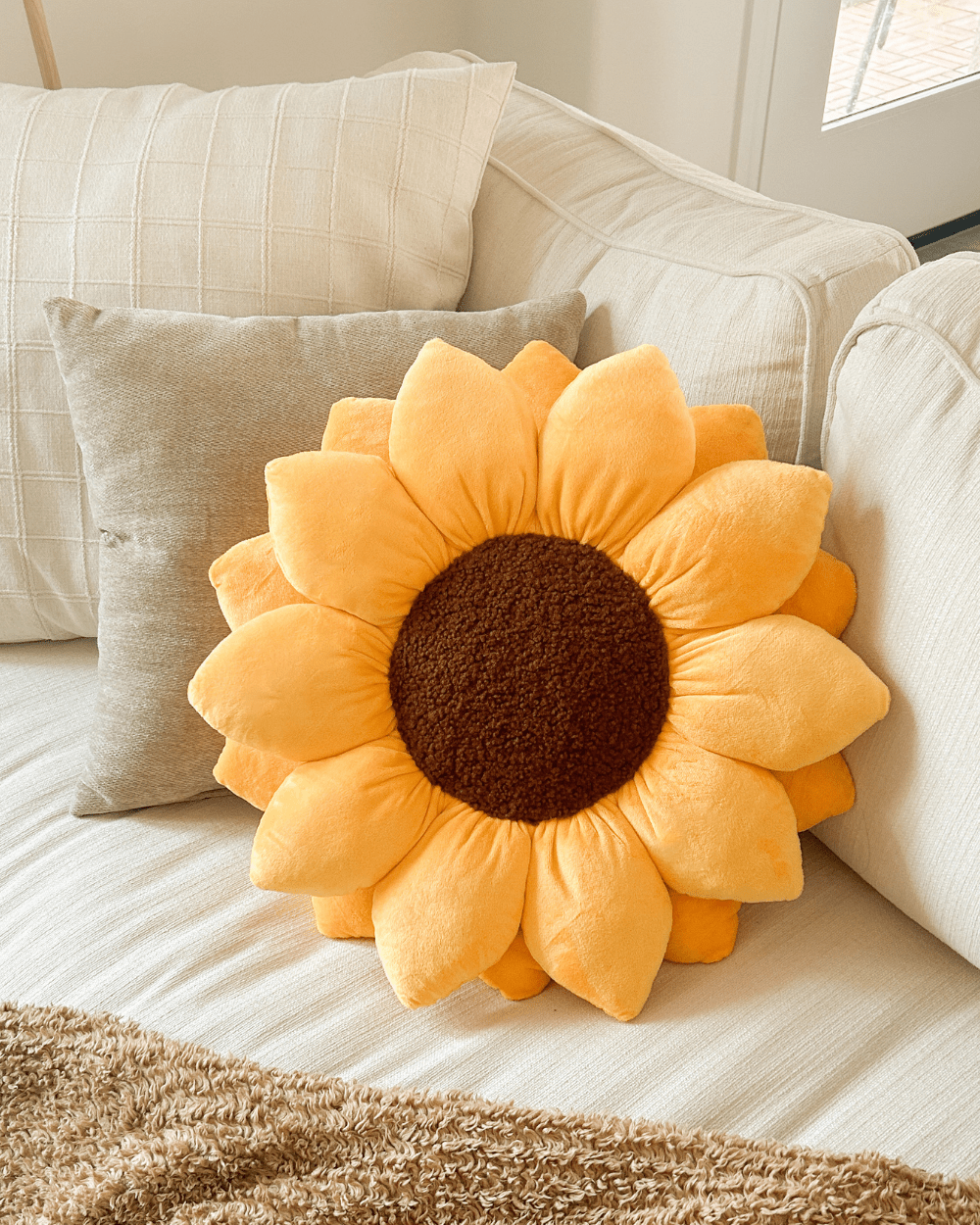 Sunflower Pillow - Golden Yellow