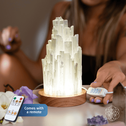 Selenite Lamp – 3 lb Healing Crystal Light, Ethically Sourced