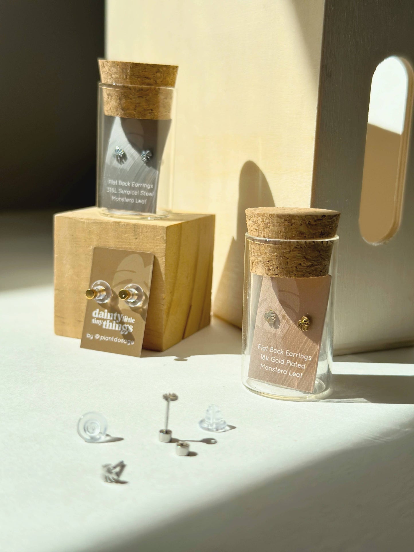 Flat Back Teeny Tiny Monstera Deliciosa Plant Studs