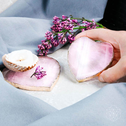 Rose Quartz Coasters (2 pcs)