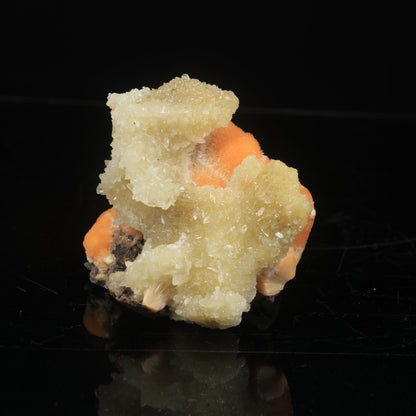 Thomsonite Orange Rare Find with Calcite Natural Mineral Specimen # B 6993