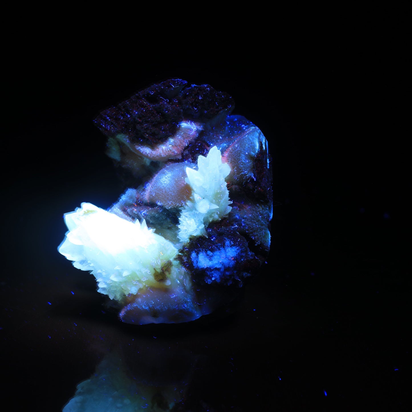 Thomsonite Orange Rare Find with Calcite Natural Mineral Specimen # B 7008