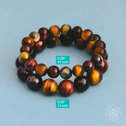 Multi-Colored Tiger's Eye Protection Bracelet