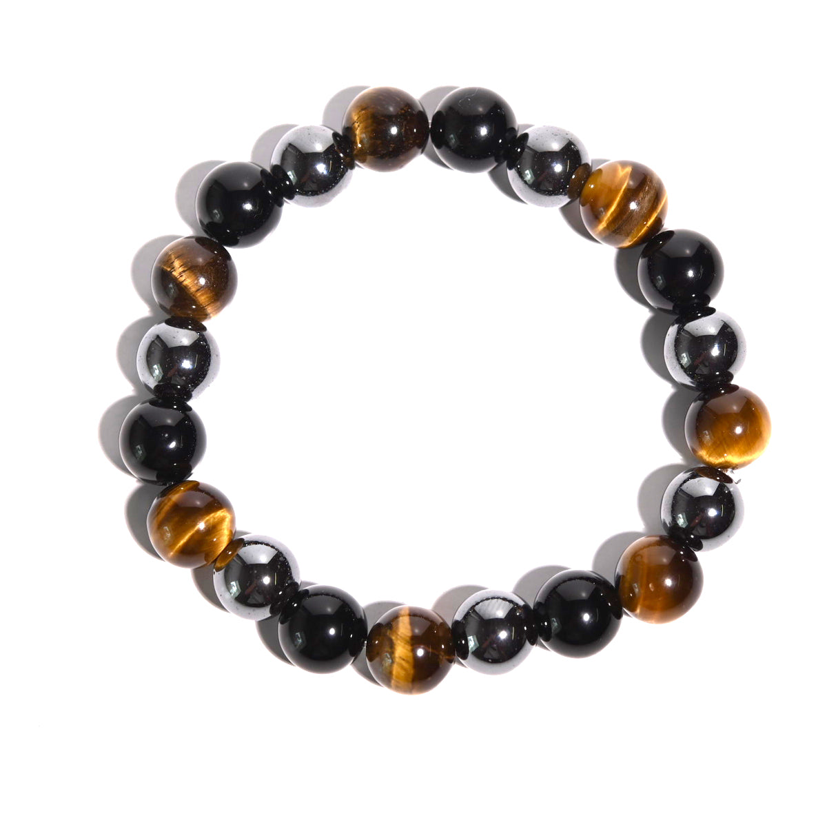 GROUNDED LUCK BRACELET - Tiger's Eye / Hematite /  Obsidian
