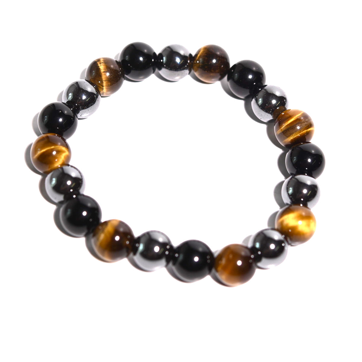 GROUNDED LUCK BRACELET - Tiger's Eye / Hematite /  Obsidian