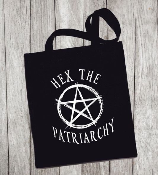 Reusable Grocery Bag/Tote Bag - "hex the patriarchy"