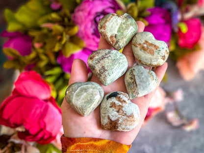 Vesuvianite & Garnet Heart