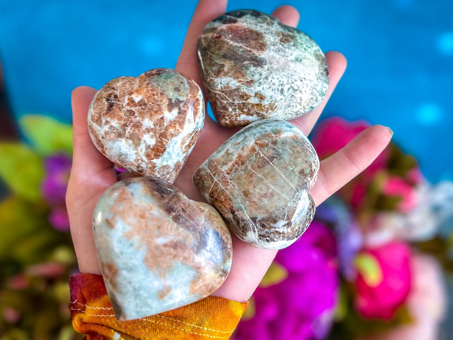 Vesuvianite & Garnet Heart