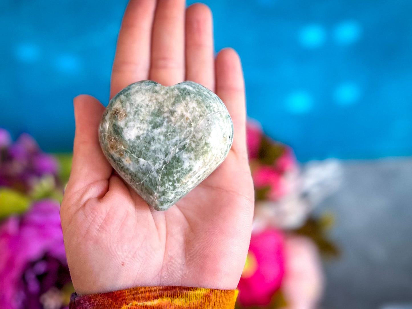 Vesuvianite & Garnet Heart