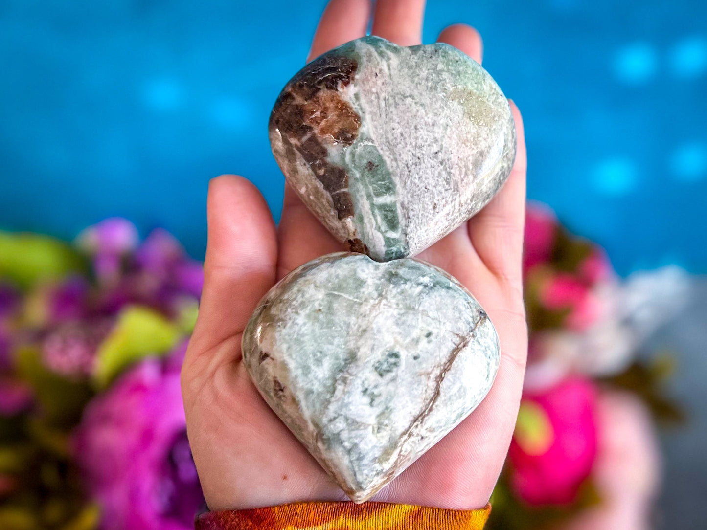 Vesuvianite & Garnet Heart