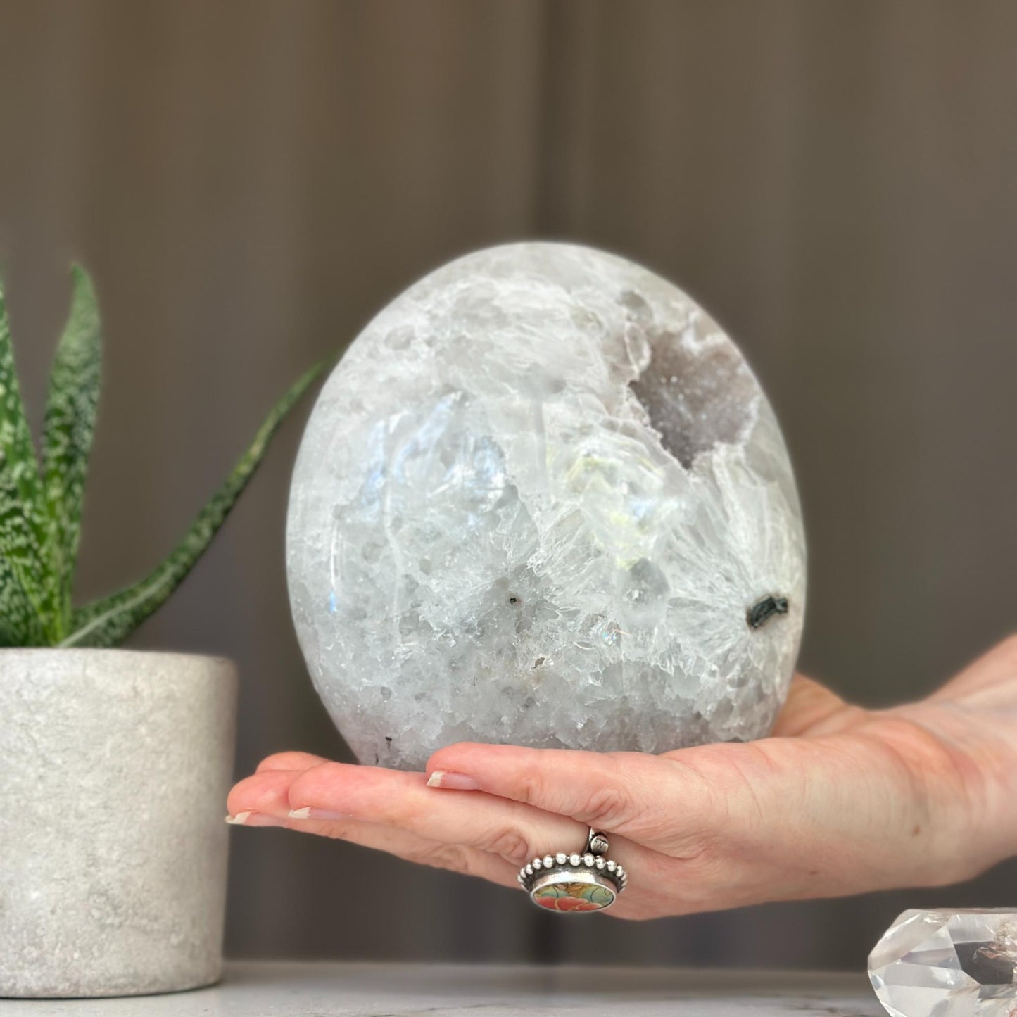 Stunning Amethyst Geode Cave Set (8 lbs) – High Quality Amethyst Crystal Egg for Home Décor & Healing