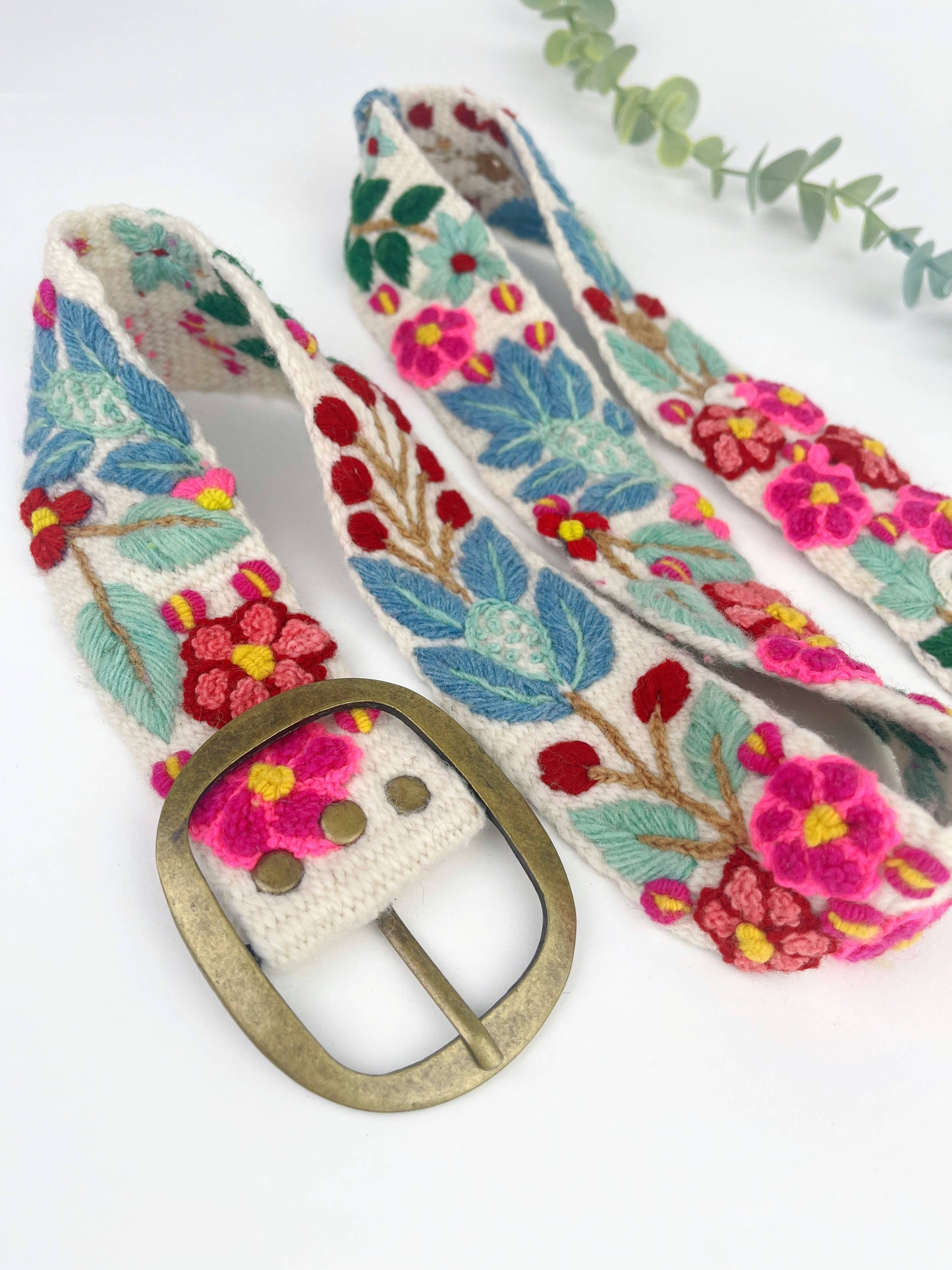 Wildberry Embroidered Wide Belt