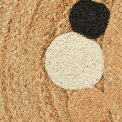 Boho Circle Rug – Round Bohemian Area Rug for Living Room or Bedroom