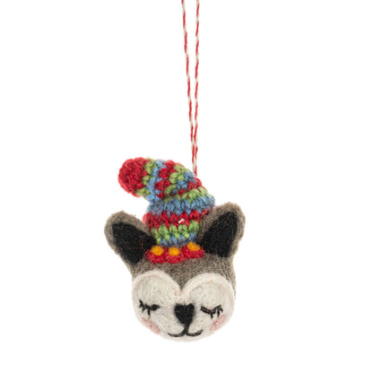 Handmade Felted Wool Winter Pal Ornaments Set of 3