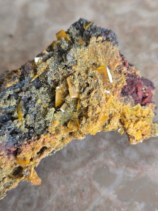 Wulfenite with mimetite