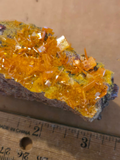Wulfenite with Mimetite – 3" Specimen from Rowley Mine, Arizona