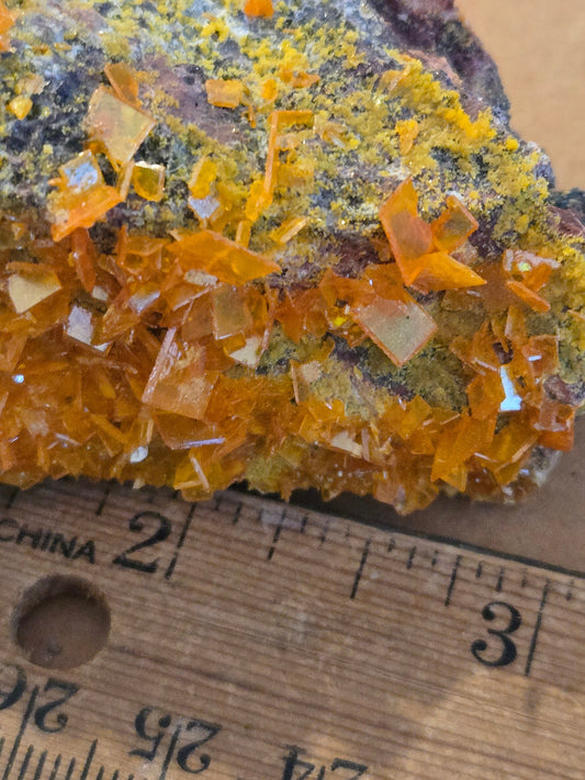 Wulfenite with Mimetite – 3" Specimen from Rowley Mine, Arizona