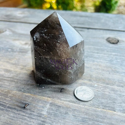 XL Smoky Quartz Crystal Tower – Polished Natural Point